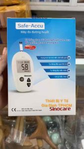 Máy đường huyết Sinocare cao cấp kèm 25 que+kim+bút+pin  Sino Care chính hãng