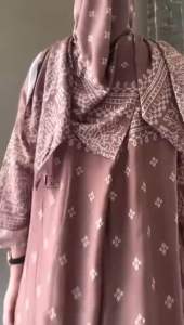 Ross Shop - Set Hijab Claudia - Gamis Busui Klok Free Hijab