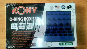 KONY ยางโอริง 419 ชิ้น กล่องสีน้ำเงิน KN-SP001B - ชัดเจน หน่วยนิ้ว ยางโอริง