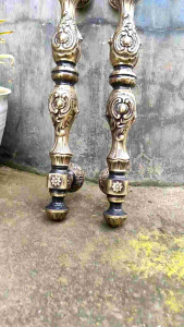 Handle Pintu Rumah Kuningan Motif Luxor Matahari Antik 42 cm 2 Pcs