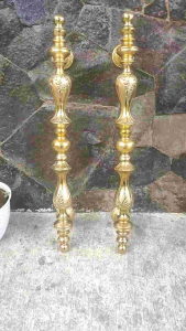Handle Pintu Rumah Kuningan Antik Motif Luxor Payung Gold 67 cm 2 Pcs