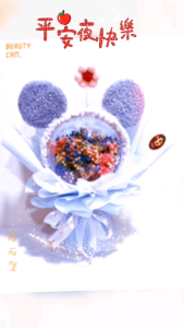 Dried Baby Breath Yakei Ball Bouquet /满天星干花 亚克力球花束