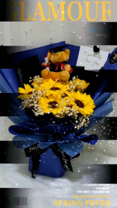 Dried Flowers Soap Sunflowers Bouquet/graduation/specialday/毕业/特别节日