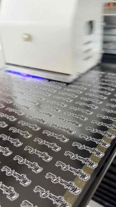 uv sticker waterproof tough branding sticker diy brand custom made colourful logo dtf printing sticker tampal dan lekat