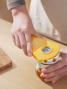 Jar Bottle Beer Opener Magnetic Multi Function Non Slip Rubber Grip Kitchen Tool