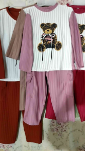 Setelan Anak Perempuan Usia 2-11 Tahun Bahan Hornet Knit Premium