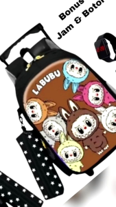 Tas Troli LABUBU: Tas Ransel Sekolah Anak Perempuan TK