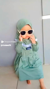 SALE Gamis bayi perempuan 0-8 bulan / Baju muslim anak 1-2 tahun / Baju lebaran / set hijab terbaru / gamis terbaru / dress bayi