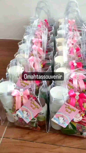 Hampers Tas Mika souvenir polos tebal Free pita size 20x10x20