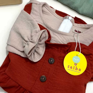 Dress Anak Perempuan Lucu Saibakids Bahan Cringkle Usia 1-4 Tahun