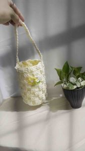 TÚI ĐỰNG BÌNH/LY GIỮ NHIỆT MÓC THỦ CÔNG - HOẠ TƯỚI LƯỚI