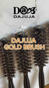 (พร้อมส่ง/ของเกาหลีแท้ราคาถูกที่สุด) DAJUJA GOLD BRUSH หวีไดร์ตรง ไดร์ลอน หวีแปรงกลมม้วนผมขนหมูป่าแกนและด้ามไม้ นำเข้าเกาหลีแท้ มีเบอร์1-เบอร์5 สำหรับช่างผมมืออาชีพ