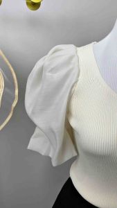 Elegant Puff Sleeve Knit Top