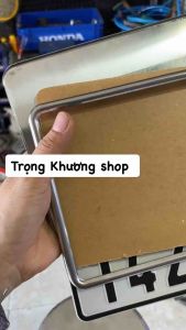 Khung BIỂN SỐ INOX CAO CẤP CHO xe máy bộ đầy đủ 3 món