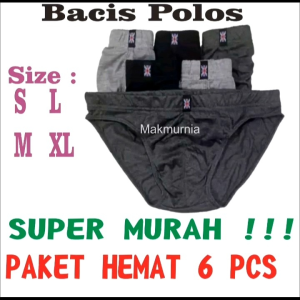 PAKET 6PCS 12XL Celana Dalam Pria Murah Sempak Pria Paket Hemat