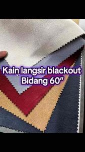 ADEL CURTAIN (by Meter) 60” Timeless Emboss Blackout Curtain Fabric