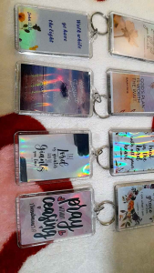 Holographic Scriptures | Bible  Verse Keychain 5 x2.5cm picture |Giveaway|Gift Idea | Souvenirs