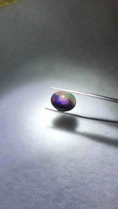 โอปอลสีดำธรรมชาติ พร้อมใบรับรอง 5 กะรัต 11.5x14