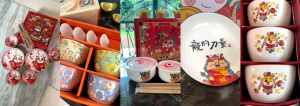 HAMPERS IMLEK CNY 2024 NAGA PREMIUM MANGKOK KERAMIK PIRING CERAMIC GIFT SET BOX BOWL PLATE SINCIA XINCIA READY
