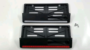 Dudukan Plat Nomer Universal (Set Depan Belakang) - Tempat Wadah Pangkon Bracket Breket Pelat Nomor Nopol Bagian Depan Belakang Segala Motor