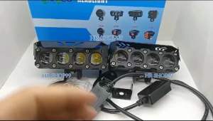 LAMPU TEMBAK LED FOGLAMP HJG 4 MATA 80WATT HIGH LOW KUNING PUTIH HARGA SATUAN