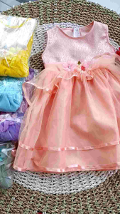 dress gaun anak perempuan motif bunga