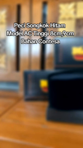 Peci Songkok Kopiah Model AC Hitam Polos  Pria Dewasa Dan Anak  Bahan Contesa