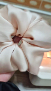 Dây buộc tóc scrunchies vải lụa tô châu kích thước lớn bồng bềnh sang trọng - AnNa