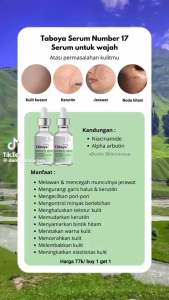 KEMASAN BARU Taboya Number 17 Serum 15ML & 20ml: Serum Pencerah Mencerahkan Wajah Original