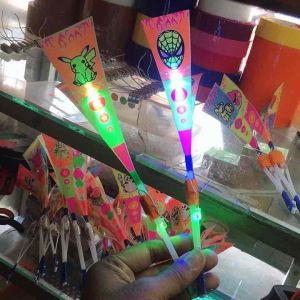 Meteor lampu3 Berkualitas Karakter Sablon 1pak isi 25pcs Rp.162500.Lampu Biru dan Hijau
