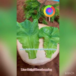 #ผักปลอม #ใบผักหอมปลอม ( ใบใหญ่) วัสดุผลิตจากยาง ล้างน้ำทำความสะอาดได้