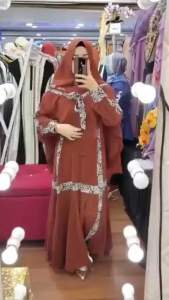 Hanin Gamis Wanita Terbaru Kekinian Busui Polos Ceruty Mewah Elegan
