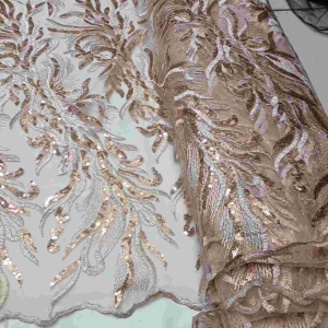 Bahan Bakal Kain Tulle Bordir Motif Bungga Salur Salur Full Payet Spenggel Terbaru