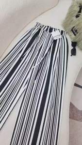 Blackbony Korea Pants 🦓 ทรงสปอร์ต ผ้าดี Freesize เก๋สุดๆๆ ขายาวลายสวย