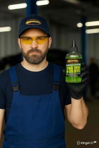 ถูกเปลี่ยนแปลงน้ำมันคอม R-134a PAG100 Super Cool SYNTHETIC 100% เทียบเท่า oil 9 ผสมสารเรืองแสง UV 8OZ [021]