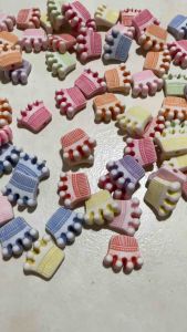 100 pcs crown beads for diy jewelry accessories mix colors size 10 x 11 mm