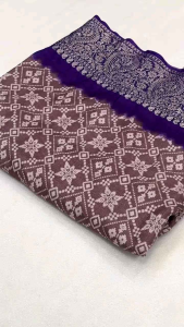 Soft crus dola silk sarees with heavy Jacquard Border