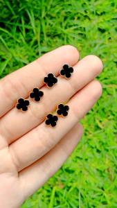 Giwang Model Vancleeff/Perak Asli Silver 925 Lapis Emas/Perhiasan Fashion Wanita Terbaru