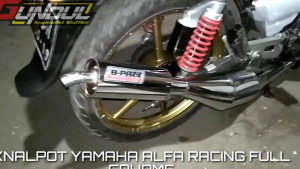 knalpot yamaha alfa crhome B pass suara garing tahan karat