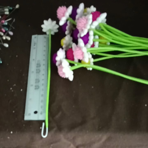 5 สี ดอกบานไม่รู้โรย 3 นิ้ว รูปแบบปกติ พร้อมก้านเสียบแจกันได้