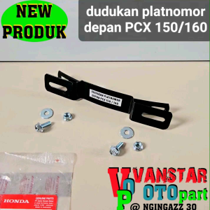 dudukan platnomor plat nomor depan pcx 150 160 bagian visor Aksesori Motor Universal Adv Breket Depan Pcx Dan Baut - Lazada
