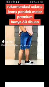 TERLARIS Celana Pendek Pria - Navy Disean Sobek Yang Trendy Bahan Denim Berkualitas