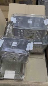 Bộ 2 hộp thực phẩm tách nước Hokori. Hộp thực phẩm cao cấp nắp cài kín khí vỉ tách nước thông minh. Hộp trữ thực phẩm