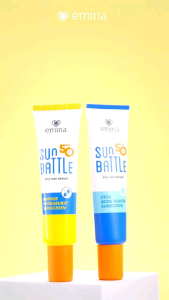 Emina Sun Battle SPF 50 PA++++ Barrier Hydraburst / Cica Acne Fighter Sunscreen 30 ml