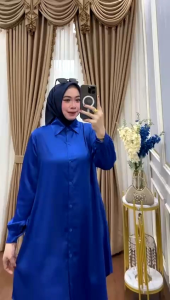 Kemeja Wanita Korean Style Dewasa dan Remaja Lengan Panjang Pakaian Kuliah dan Kerja Slimfit