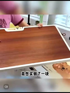 OHHDEER Double-Sided Standing Cutting Board With Whetstone Mold-Free Ebony And Plastic Cutting Board