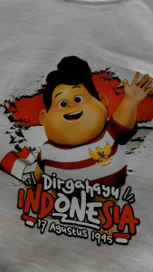 Setelan kaos hut 17 agustus jumbo gemoy anak usia 2-9 tahun/satu set kaos anak agustusan jumbo gemoy