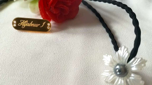 Hijabnur1 - Strap Masker Bunga Hijab  - Konektor Masker  Hijab Elastis Handmade