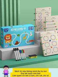 Sách Tô Xóa Thông Minh Cho Bé Kèm Bút Dạ Và Bông Xóa Đồ Chơi Giáo Dục Tập Tô Vẽ Thông Minh Xóa Được