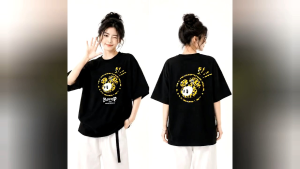 Áo thun form rộng oversize và babytee in hình Poppop (100% cotton 250gsm)